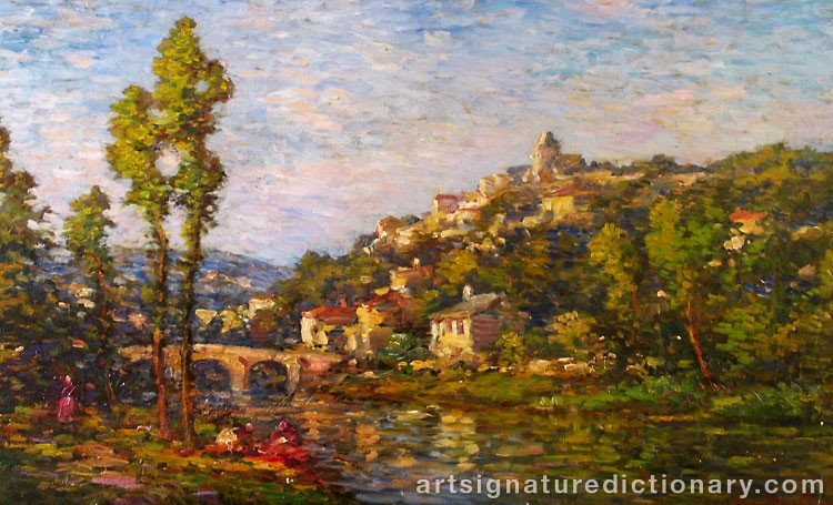 Close-up details showing Claude MONET signature forgery characteristics