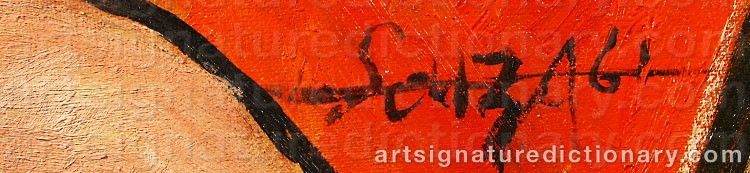Forged signature of Francis Newton SOUZA