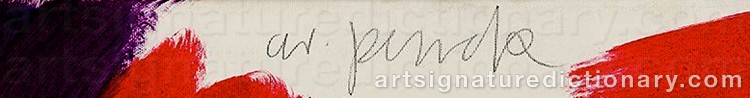 Signature by Alberech Ralf Winckler ‘A. R.’ PENCK