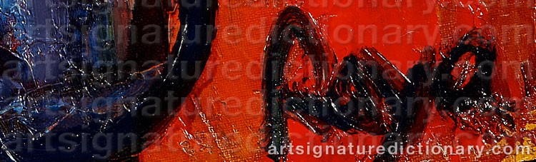 Authentic signature by Alain RAYA-SORKINE on artwork