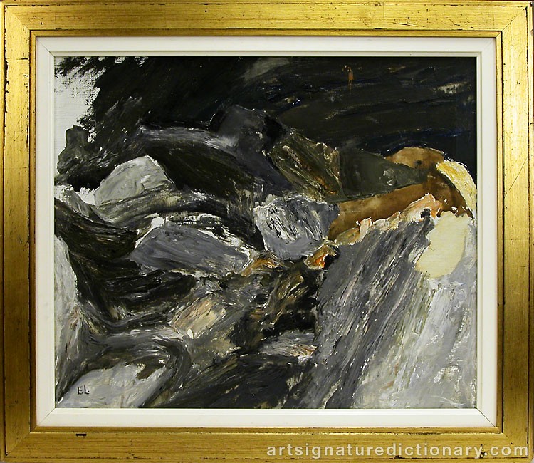 Close-up details showing Evert LUNDQUIST signature forgery characteristics