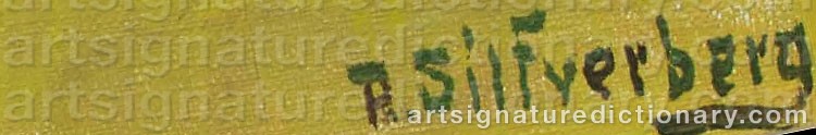 Authentic signature by A. SILFVERBERG on  artwork