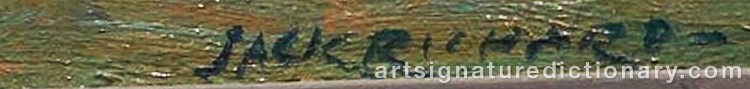Authentic signature by Jack RICHARD on Painting/Watercolour artwork