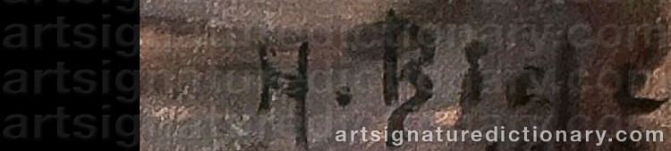 Authentic signature by Helmi BIESE on Painting/Watercolour artwork