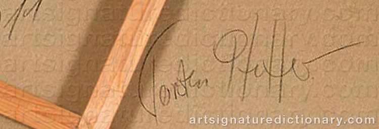 Authentic signature by Torsten PFEFFER on  artwork