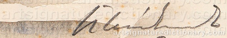 Authentic signature by Paul KLEINSCHMIDT on artwork