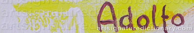Authentic signature by Adolf Hermann Heinrich ‘Adolfo’ HOLTSCHLAG on  artwork