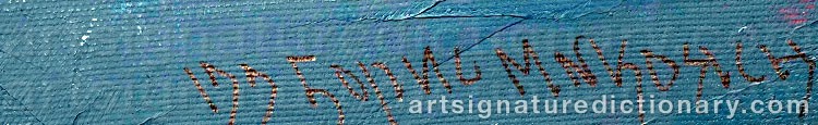 Authentic signature by Boris MIKOJAN on  artwork