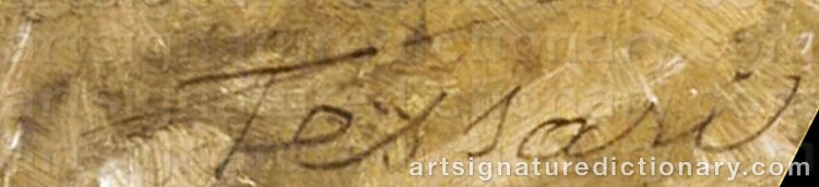 Authentic signature by Vittorio TESSARI on Painting/Watercolour artwork