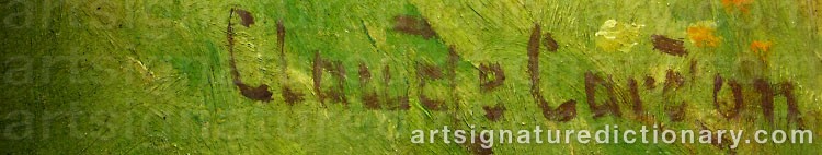 Authentic signature by Claude CARDON on artwork