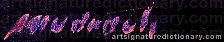 Authentic signature by Jan MUDROCH on  artwork