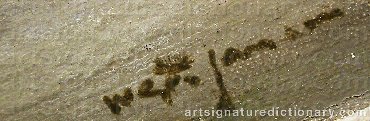 Authentic signature by Willem George Frederick JANSEN on artwork