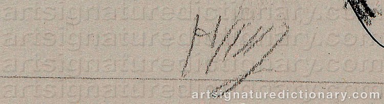 Authentic signature by Bernhard HEISIG on  artwork