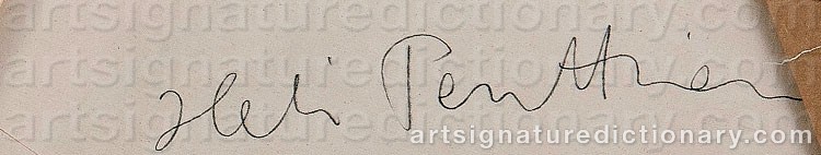 Authentic signature by Heli PENTTINEN on  artwork
