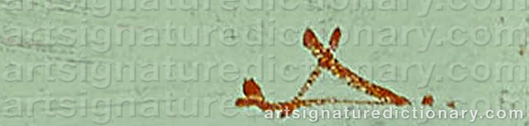 Authentic signature by Terry DELAPP on Painting/Watercolour artwork