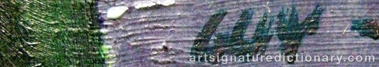 Authentic signature by Guy FRISK on  artwork