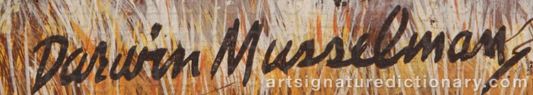 Authentic signature by Darwin B. MUSSELMAN on  artwork