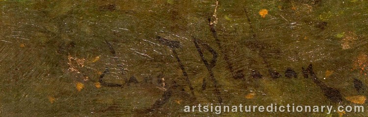 Authentic signature by Charles T. PHELAN on Painting/Watercolour artwork