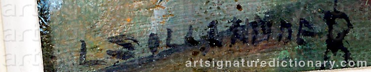 Authentic signature by Lisa SOLLANDER BLOMQVIST on  artwork