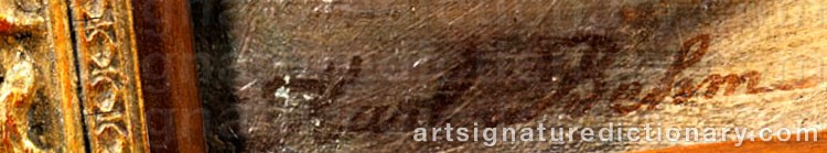 Authentic signature by Karl BEHM on  artwork