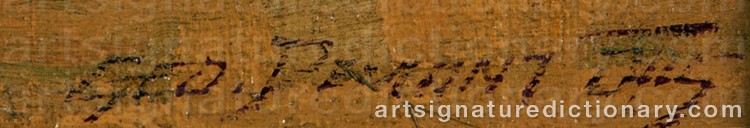 Authentic signature by George Demont OTIS on Painting/Watercolour artwork