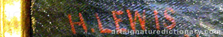 Signature by Henry LEWIS