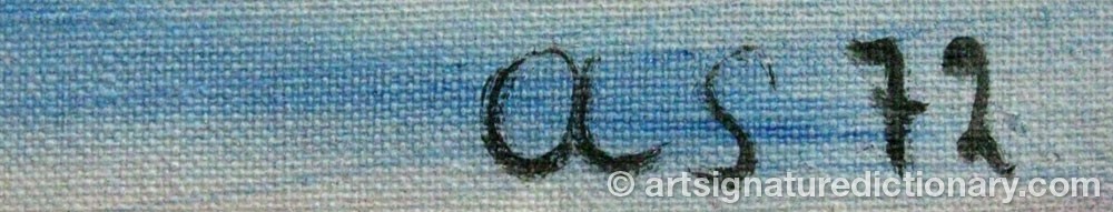 Authentic signature by Anna SJÖDAHL on Painting/Watercolour artwork