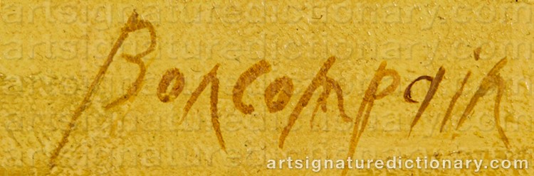 Authentic signature by Pierre BONCOMPAIN on Painting/Watercolour artwork