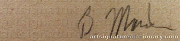 Signature by Brice MARDEN
