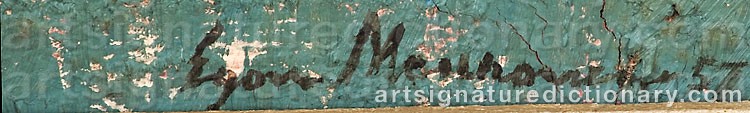 Authentic signature by Egon MEURONEN on  artwork