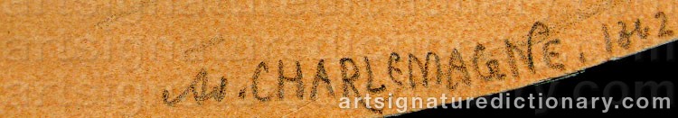 Signature by Adolphe Iosifovich CHARLEMAGNE