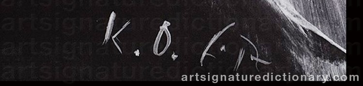 Authentic signature by Karl Otto GÖTZ on artwork