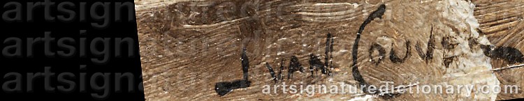 Authentic signature by Hermanus The Younger KOEKKOEK on artwork