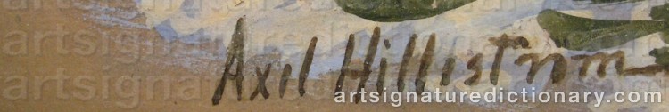 Signature by Axel HILLESTRÖM