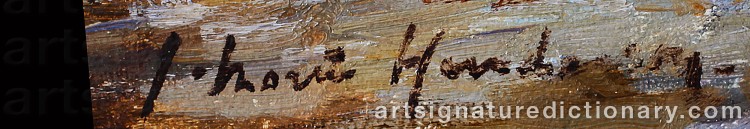 Authentic signature by Joseph Morris HENDERSON on  artwork