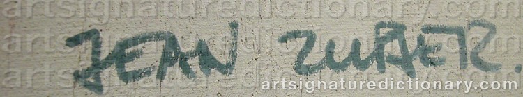 Authentic signature by Jean ZUBER on  artwork