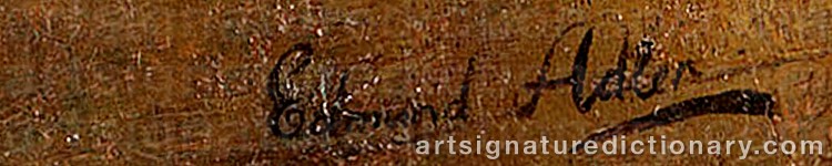 Authentic signature by Edmund ADLER on Painting/Watercolour artwork