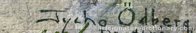 Signature by Bror Tycho ÖDBERG