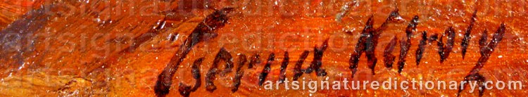 Authentic signature by Gerna KAROLY on  artwork