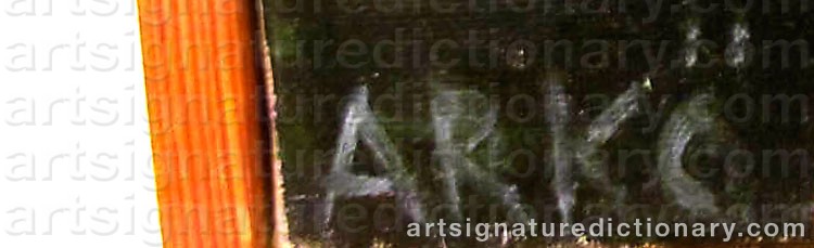 Authentic signature by Bengt ARKÖ on  artwork