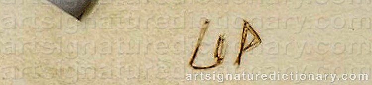 Authentic signature by Lars-Olof (Sami Artist) PARFA on  artwork