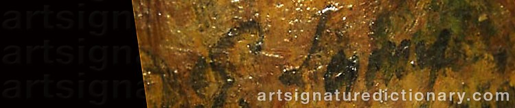 Authentic signature by Pierre Franc LAMY on  artwork