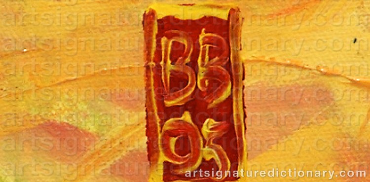 Authentic signature by Bobbie BURGERS on  artwork