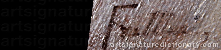 Authentic signature by Enrico FRATTINI on artwork