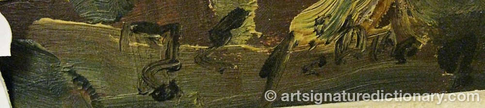 Authentic signature by Jack EICHBORN on  artwork