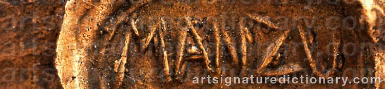 Authentic signature by Giacomo MANZU on artwork