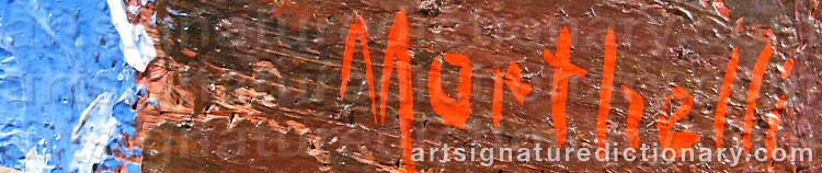 Authentic signature by MORTHELLI on  artwork