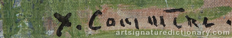 Authentic signature by Jean COMMERE on artwork