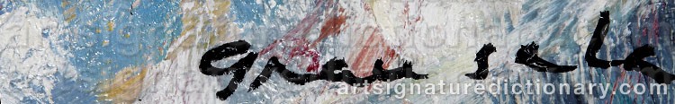 Authentic signature by Emilio GRAU-SALA on artwork