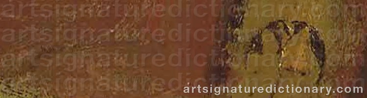 Authentic signature by Richard Edward MILLER on  artwork